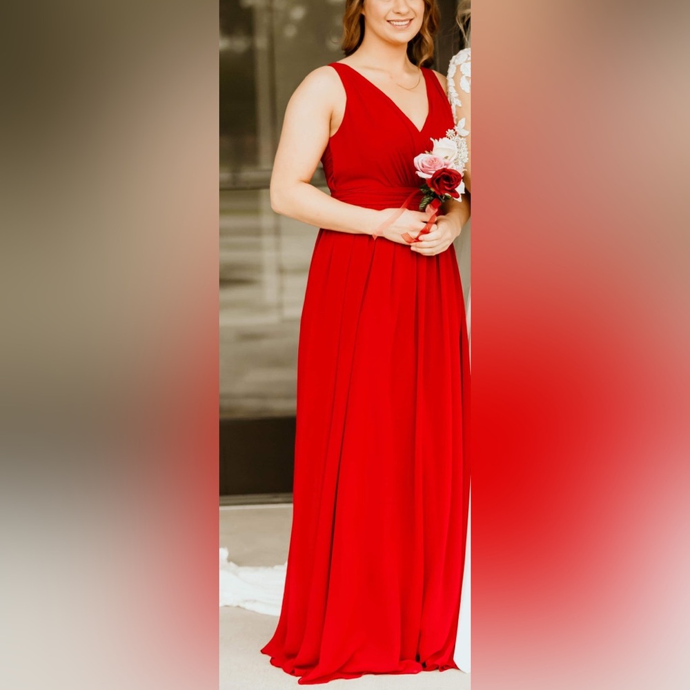 Burgundy bridesmaids dress